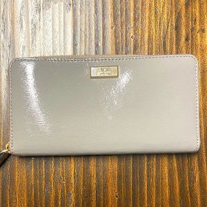 Kate Spade Glossy Gray Clutch Wallet